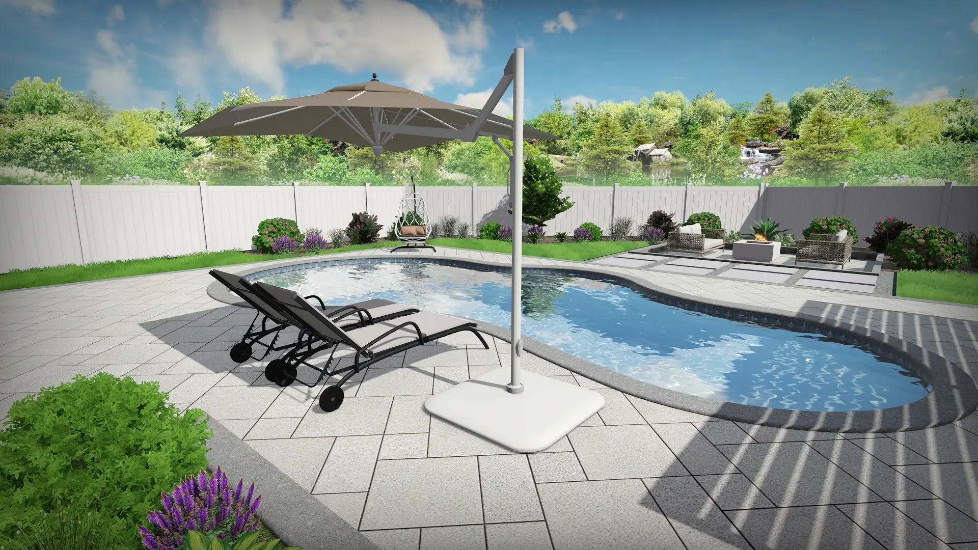 Freeform pool design