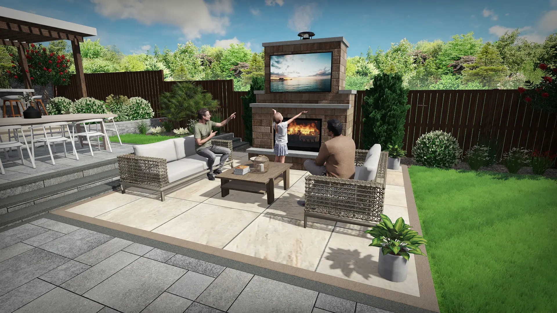 Pavilion and outdoor kitchen design